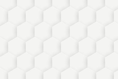 3d gradient white hexagonal background