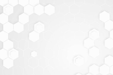 3d gradient white hexagonal background