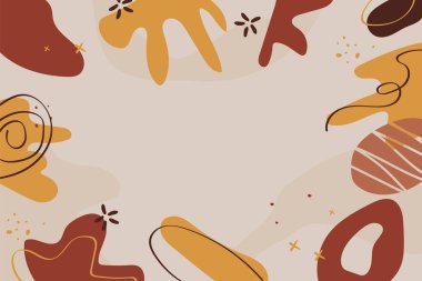 El çizimi soyut terracotta arkaplanı