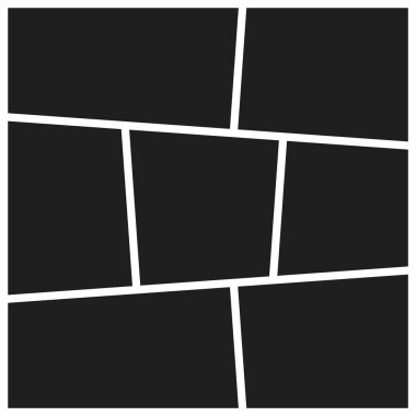 Fotoğraf ve resimler için boş kolaj çerçeve şablonu