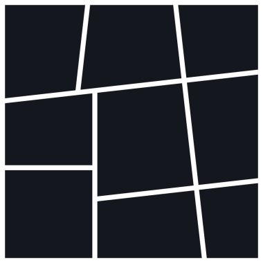 Fotoğraf ve resimler için boş kolaj çerçeve şablonu