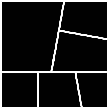 Fotoğraf ve resimler için boş kolaj çerçeve şablonu