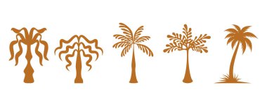 Muhteşem boho siluet palmiye ağacı çizimi