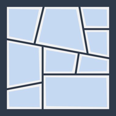 Sanatsal fotoğraf çerçevesi kolajı şablonu