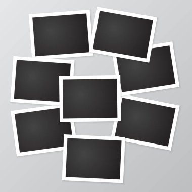 Dekoratif fotoğraf çerçevesi kolajı koleksiyonu
