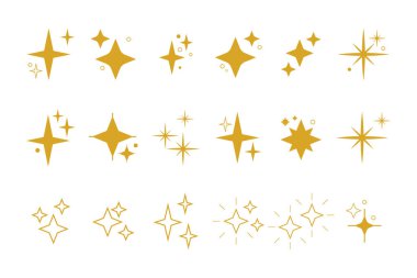 Modern düz stildeki yıldızlar