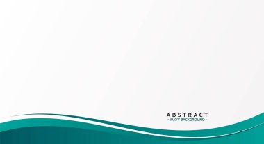 İş arkaplanı için soyut yeşil dalgalı biçim