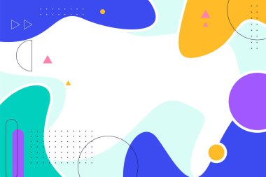 Renkli soyut düz geometrik arkaplan