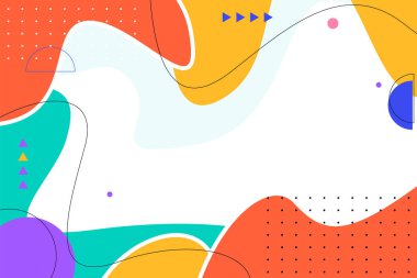 Renkli soyut düz geometrik arkaplan