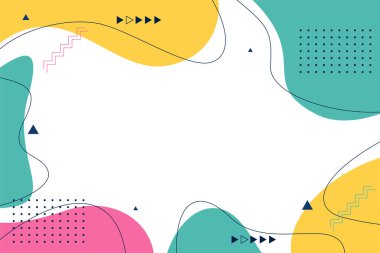 Renkli soyut düz geometrik arkaplan