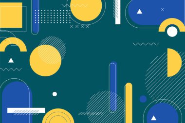 Renkli soyut düz geometrik arkaplan