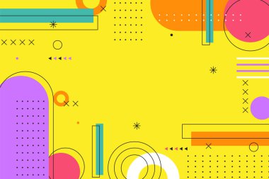 Renkli soyut düz geometrik arkaplan