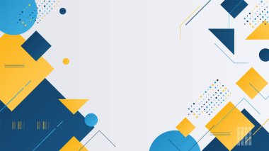 Geometrik şekiller ve çizgi süslemeleri ile renkli arkaplan