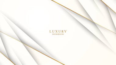 Zarif beyaz ve altın renkli arka plan tasarımı
