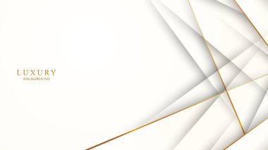 Beyaz arkaplanda soyut altın geometrik çizgiler