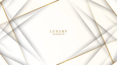 Beyaz arkaplanda soyut altın geometrik çizgiler