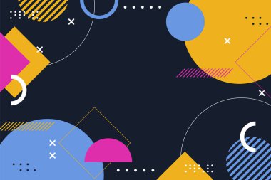 Düz tasarımda yaratıcı soyut geometrik arkaplan