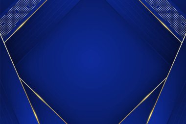 Parlak altın süslemeleri olan gösterişli mavi bir arka plan.