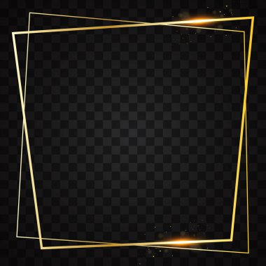 Gerçekçi zarif geometrik altın çerçeve