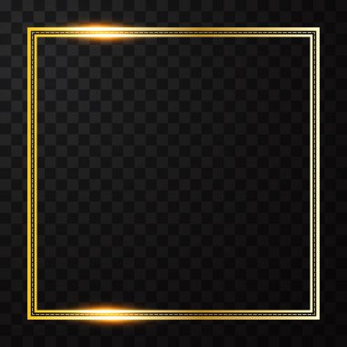 Gerçekçi zarif geometrik altın çerçeve