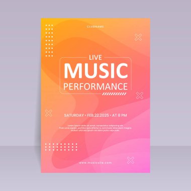 Etkinlik detayları şablonlu müzik festivali posteri