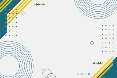 Minimalist memphis stili geometrik arkaplan