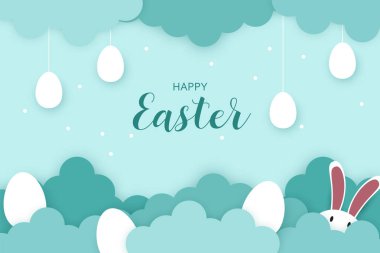 Paskalya arkaplanı ve paskalya yumurtası çizimi.