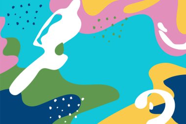 El çizimi düz tasarım soyut arkaplan