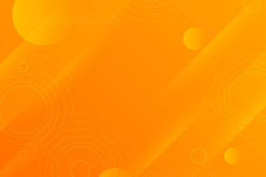 Geometrik daireleri ve çizgileri olan turuncu soyut arkaplan