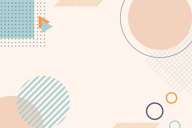 Pastel memphis arkaplanı en düşük geometrik bileşime sahip