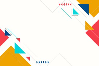 Renkli üçgenlere sahip modern geometrik iş arkaplanı