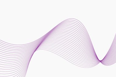 Mor dalgalı soyut çizgi tasarımı arkaplanı