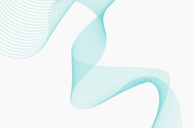 Mavi dalgalı soyut çizgi tasarım arkaplanı