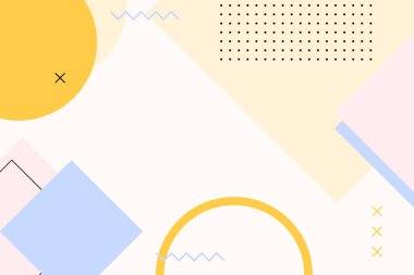 Memphis tarzında düz geometrik arkaplan