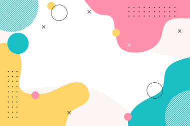 Memphis tarzında düz geometrik arkaplan