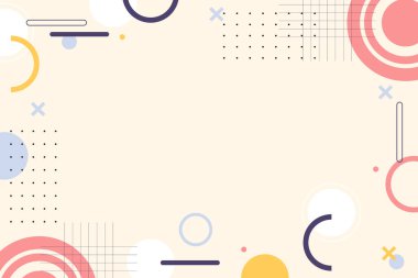 Memphis tarzında düz geometrik arkaplan