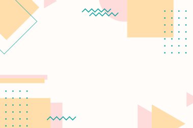 Memphis tarzında düz geometrik arkaplan