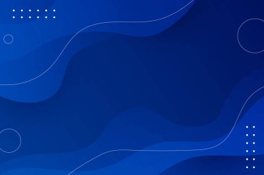 Çemberler, noktalar ve çizgilerle soyut mavi arkaplan