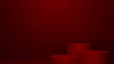 Ürün yerleştirme ve düzenlenebilir renkler için 3D canlandırma podyumu