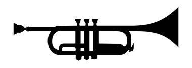 Sagoma, Trompet. Saksafon. Görüntü vektörü Trompet simgesi Sagoma simgesi
