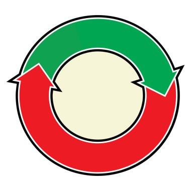 Biyolojik çözünebilir geri dönüşümlü simgeler, organik biyolojik paket vektör yaprağı ve ok etiketi