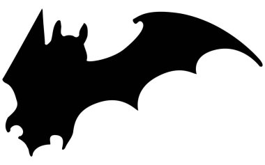 Yarasa vektörü, illüstrasyon, yarasa logosu, yarasa silueti ikon vektör logosu izole edilmiş sanat ananas yarasa sembolü çizimi beyaz arka planla ayrılmış..