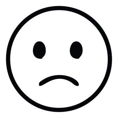 Vektör gülen simgeler kümesi. Duygu Simgeleri. Üzüntü duygusu