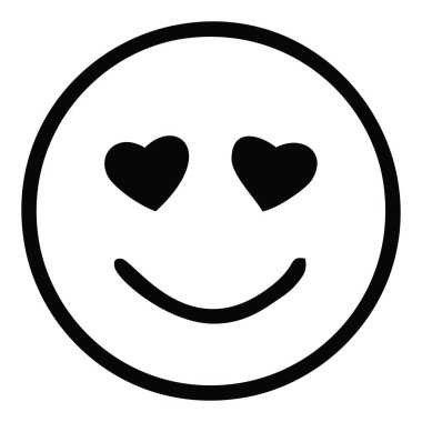 Vektör gülen simgeler kümesi. Duygu Simgeleri. aşk duygusu