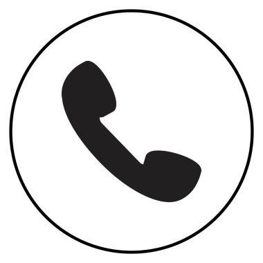 Telefon simgesi ayarlandı. Çağrı kodu. Beyaz arkaplanda vektör simgesinin düz çizimi.