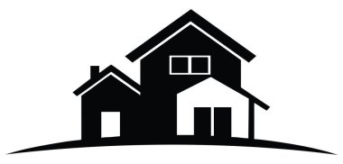 Ev simgesi vektör çizgisi. Web, grafik tasarımı ve internet için vektör ev simgesi.