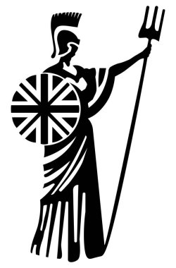 Antik Roma veya İngiliz askerlerinin silueti.