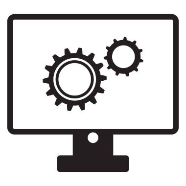 Moda gerçekçi ince çerçeve monitörü boş beyaz ekran izole ile taklit edilir. Vektör çizimi. EPS10