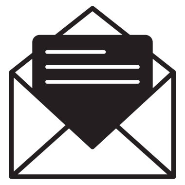 Posta simgesi. e- posta simgesi vektörü. E- posta simgesi. Zarf illüstrasyonu.