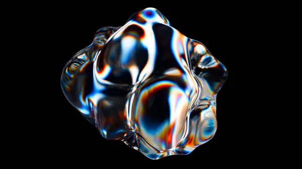 Cam soyut geometri 3 boyutlu. 3B illüstrasyon oluşturucu.